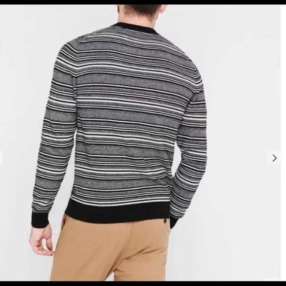 Ted Baker cashmere wool blend striped crew neck sweater - Picture 13 of 13